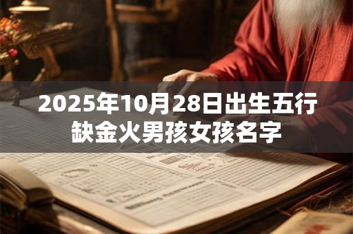 2025年10月28日出生五行缺金火男孩女孩名字