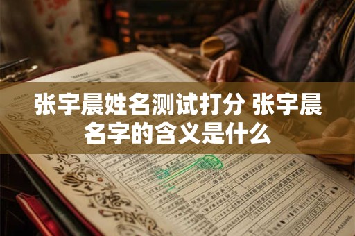 张宇晨姓名测试打分 张宇晨名字的含义是什么