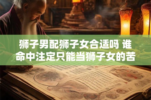狮子男配狮子女合适吗 谁命中注定只能当狮子女的苦命男配？