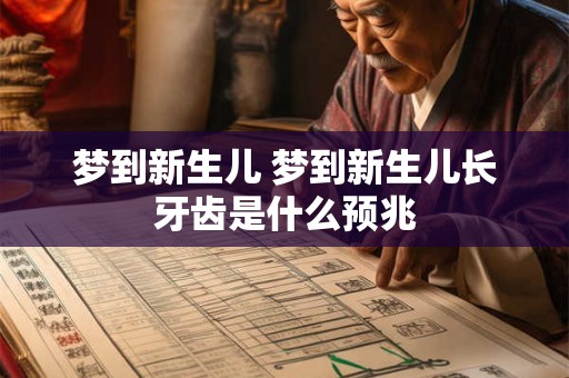 梦到新生儿 梦到新生儿长牙齿是什么预兆