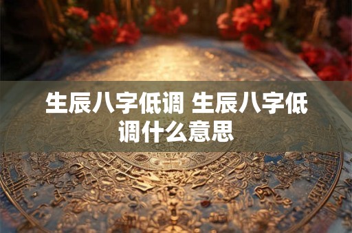 生辰八字低调 生辰八字低调什么意思