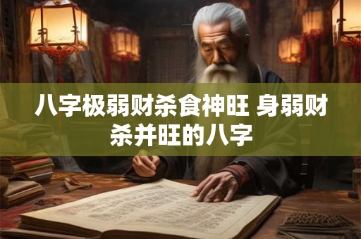 八字极弱财杀食神旺 身弱财杀并旺的八字