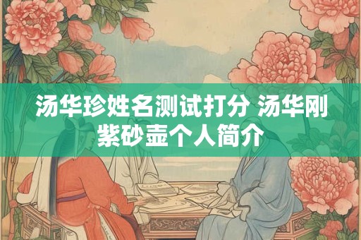 汤华珍姓名测试打分 汤华刚紫砂壶个人简介