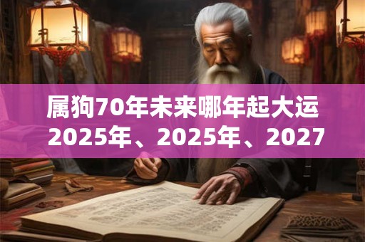 属狗70年未来哪年起大运 2025年、2025年、2027年