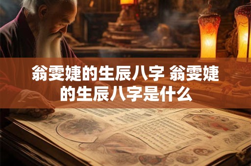 详细阅读:翁雯婕的生辰八字 翁雯婕的生辰八字是什么 翁雯婕的生辰八字 翁雯婕的生辰八字是什么