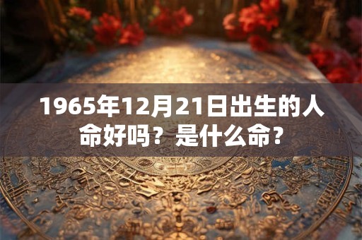 1965年12月21日出生的人命好吗？是什么命？