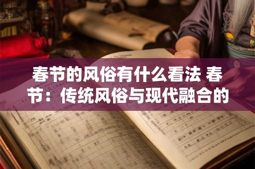 春节的风俗有什么看法 春节:传统风俗与现代融合的完美体现 春节的风俗有什么看法 春节:传统风俗与现代融合的完美体现