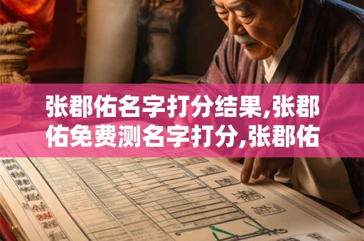张郡佑名字打分结果,张郡佑免费测名字打分,张郡佑周易免费测名字打分
