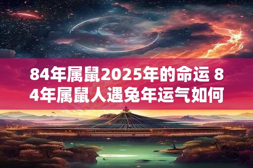 84年属鼠2025年的命运 84年属鼠人遇兔年运气如何