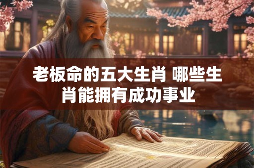 老板命的五大生肖 哪些生肖能拥有成功事业