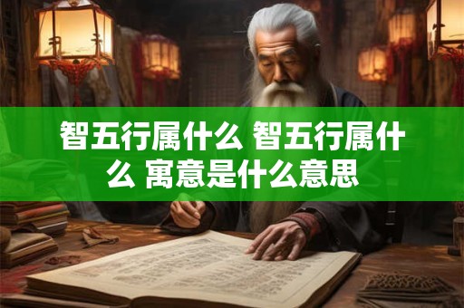 智五行属什么 智五行属什么 寓意是什么意思