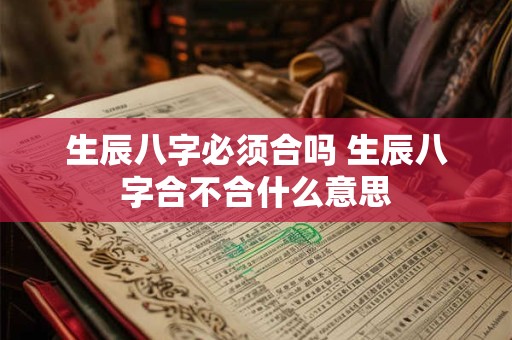 生辰八字必须合吗 生辰八字合不合什么意思