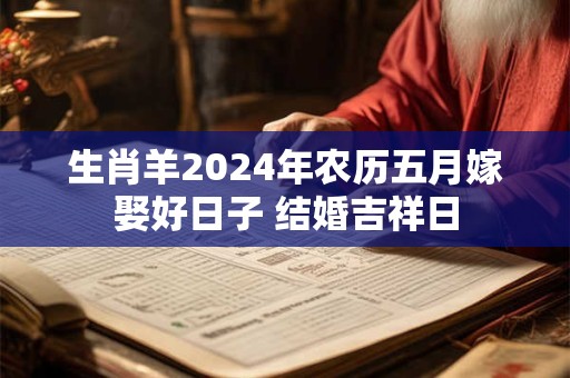 生肖羊2024年农历五月嫁娶好日子 结婚吉祥日