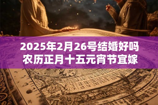 2025年2月26号结婚好吗 农历正月十五元宵节宜嫁娶吗