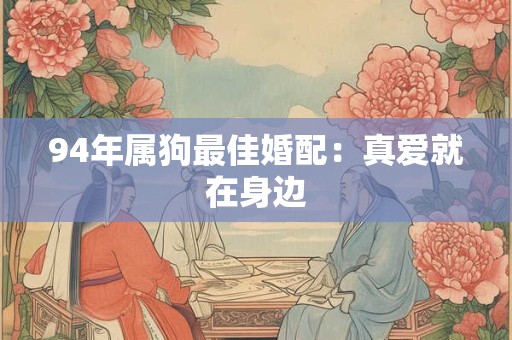 94年属狗最佳婚配：真爱就在身边