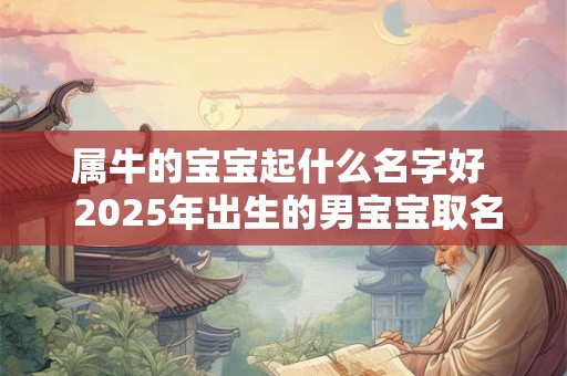 属牛的宝宝起什么名字好  2025年出生的男宝宝取名字