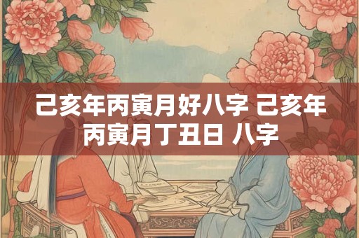 己亥年丙寅月好八字 己亥年丙寅月丁丑日 八字
