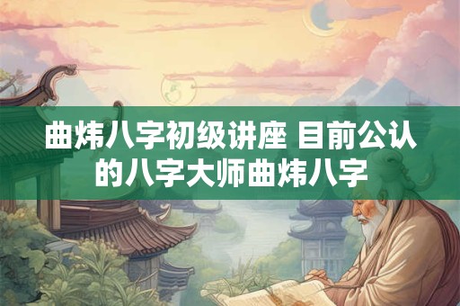 曲炜八字初级讲座 目前公认的八字大师曲炜八字