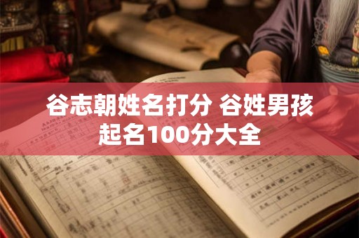 谷志朝姓名打分 谷姓男孩起名100分大全