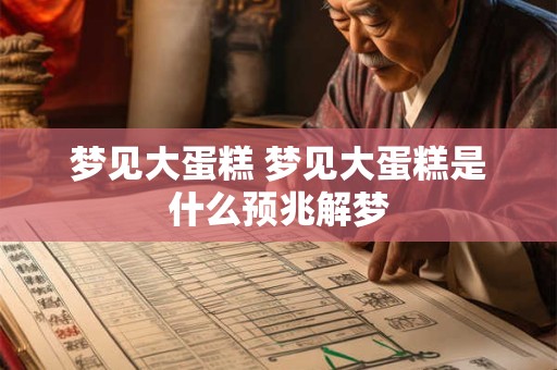 梦见大蛋糕 梦见大蛋糕是什么预兆解梦