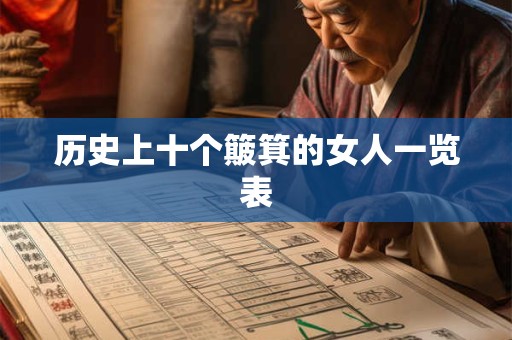 历史上十个簸箕的女人一览表