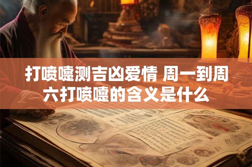 打喷嚏测吉凶爱情 周一到周六打喷嚏的含义是什么