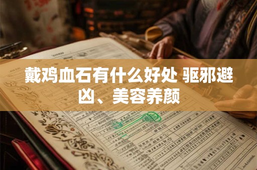 戴鸡血石有什么好处 驱邪避凶、美容养颜