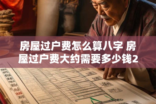 房屋过户费怎么算八字 房屋过户费大约需要多少钱2025年