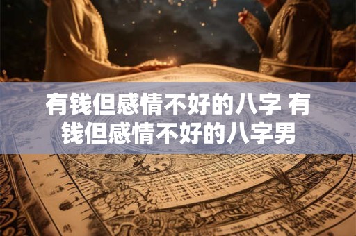 有钱但感情不好的八字 有钱但感情不好的八字男