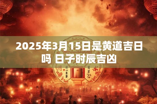 2025年3月15日是黄道吉日吗 日子时辰吉凶 2025年3月15日是黄道吉日吗 日子时辰吉凶