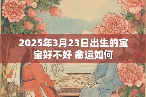 2025年3月23日出生的宝宝好不好 命运如何