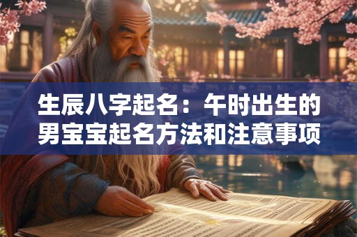 生辰八字起名:午时出生的男宝宝起名方法和注意事项 生辰八字起名:午时出生的男宝宝起名方法和注意事项