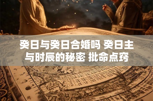 癸日与癸日合婚吗 癸日主与时辰的秘密 批命点窍
