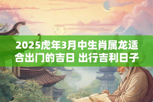 2025虎年3月中生肖属龙适合出门的吉日 出行吉利日子