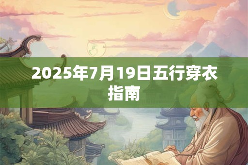 2025年7月19日五行穿衣指南