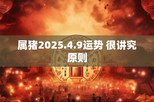 属猪2025.4.9运势 很讲究原则