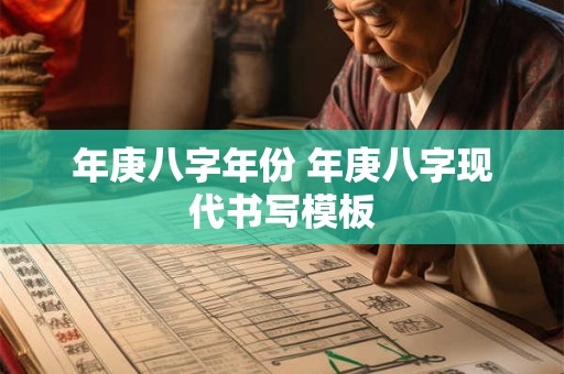 年庚八字年份 年庚八字现代书写模板