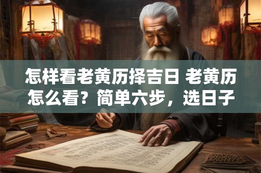 怎样看老黄历择吉日 老黄历怎么看？简单六步，选日子难不倒