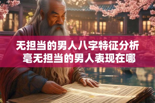 无担当的男人八字特征分析 毫无担当的男人表现在哪些方面