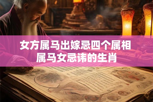 女方属马出嫁忌四个属相 属马女忌讳的生肖