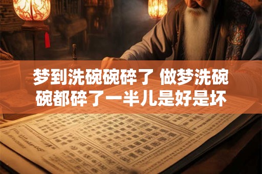 梦到洗碗碗碎了 做梦洗碗碗都碎了一半儿是好是坏
