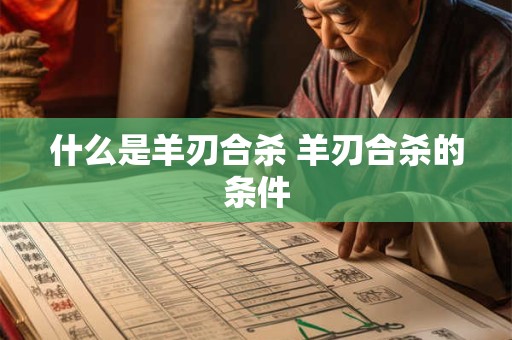 什么是羊刃合杀 羊刃合杀的条件