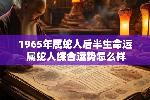 1965年属蛇人后半生命运 属蛇人综合运势怎么样