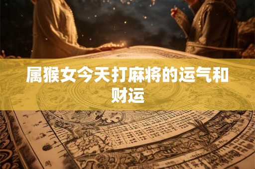 属猴女今天打麻将的运气和财运