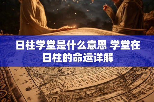 日柱学堂是什么意思 学堂在日柱的命运详解