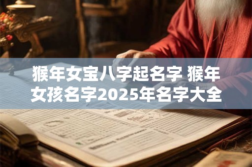 猴年女宝八字起名字 猴年女孩名字2025年名字大全
