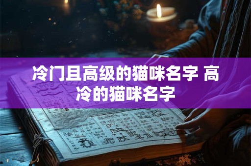 冷门且高级的猫咪名字 高冷的猫咪名字