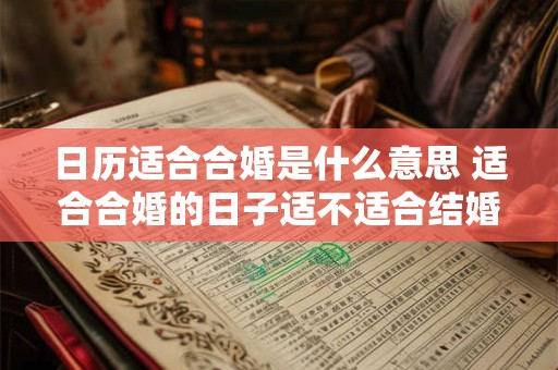 日历适合合婚是什么意思 适合合婚的日子适不适合结婚
