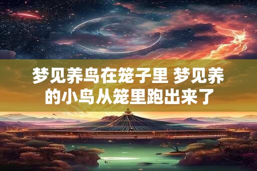 梦见养鸟在笼子里 梦见养的小鸟从笼里跑出来了