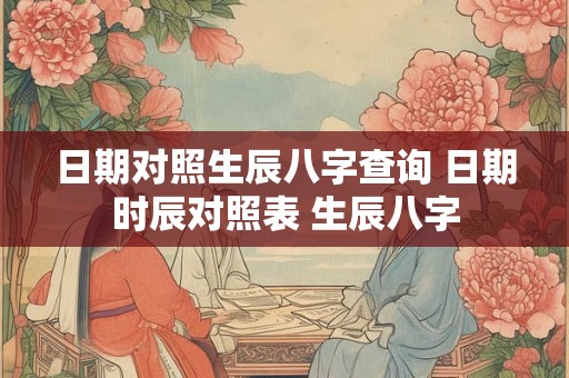 日期对照生辰八字查询 日期时辰对照表 生辰八字
